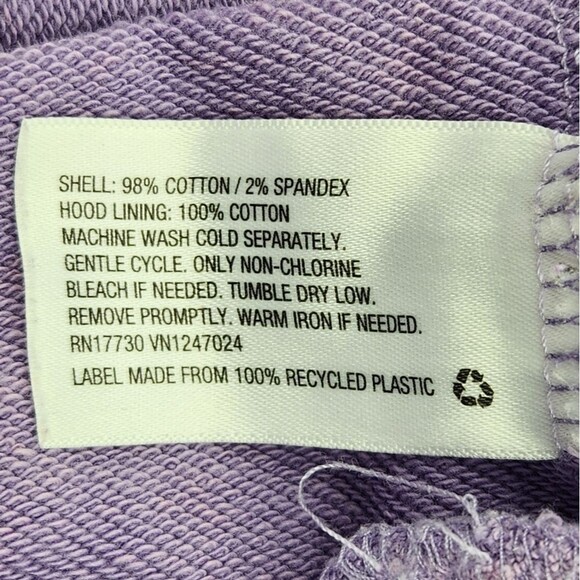 Joy Lab Lavender Mineral Wash Hoodie Sweatshirt Women Size XL Athleisure Dadcore - Picture 6 of 6